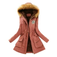 Zimski kaputi za žene, zimski Ženski topli kaput, jakna s kapuljačom, tanka zimska gornja odjeća, ženski vrhovi s dugim rukavima
