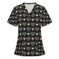 Rasprodaja ženske odjeće ispod $ $ $ Ženska ljetna jesenska bluza s kratkim rukavima u obliku srca u obliku slova u, seksi uredska