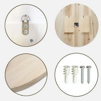 DesignArt 'Sova na uzorku za grickanje' Moderni drveni zidni sat