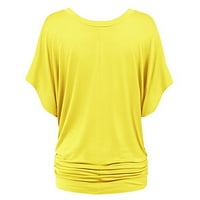 Ženske majice, ženske modne ljetne Ležerne obične majice bez rukava, bluza u žutoj boji