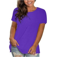 ljeto jesen Plus ženski topovi Rasprodaja ženskih majica ispod 5 dolara ženska modna majica s okruglim vratom kratkih rukava bluza