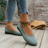 Tanke ravne cipele s okruglim prstima ženske cipele sportske casual cipele pletene cipele za pletenje radne cipele