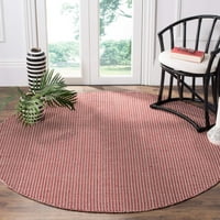 Geometrijski pamučni tepih u boji Bjelokosti crvene boje, 2 '3 8'