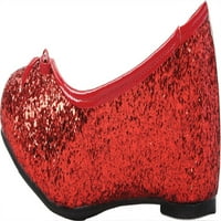 Ženske ravne cipele s crvenom sjajnom zvijezdom za Noć vještica, Veličina 6