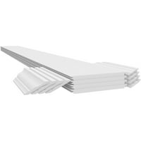 Ekena Millwork 8 W 6'H Premium Square Neored Smooth PVC Endura-Craft Column Wrap Kit, Crown Capital & Base
