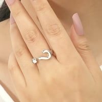 Do 65% popusta na prstenje za žene i djevojke, Ženski otvoreni prsten s upitnikom, podesivi prsten za otvaranje, modni prsten, nakit,